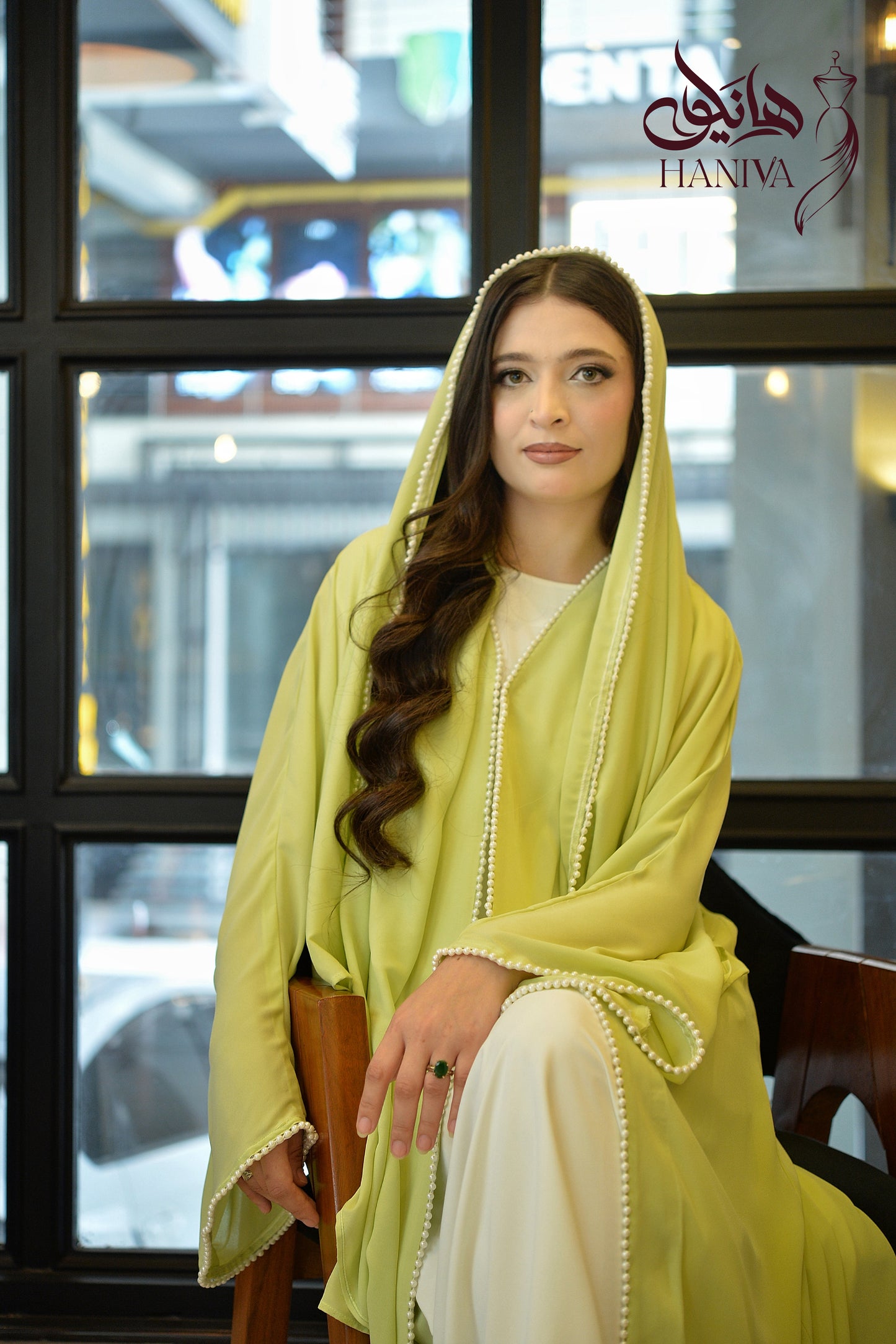 Mint Pearl Abaya